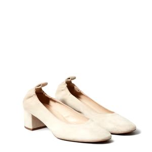 Everlane Cream Suede Day Heels sz 11